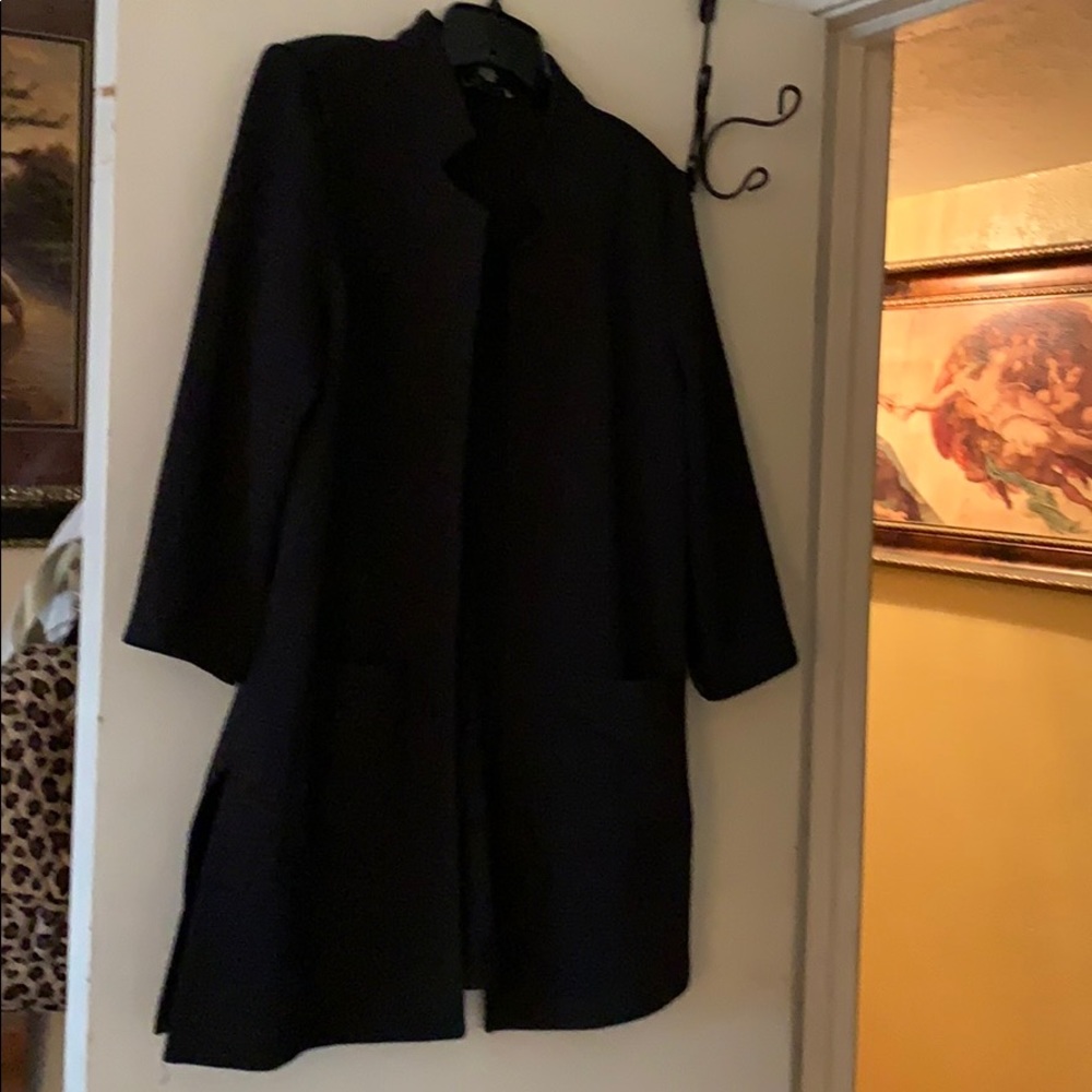 Woman’s black simple coat